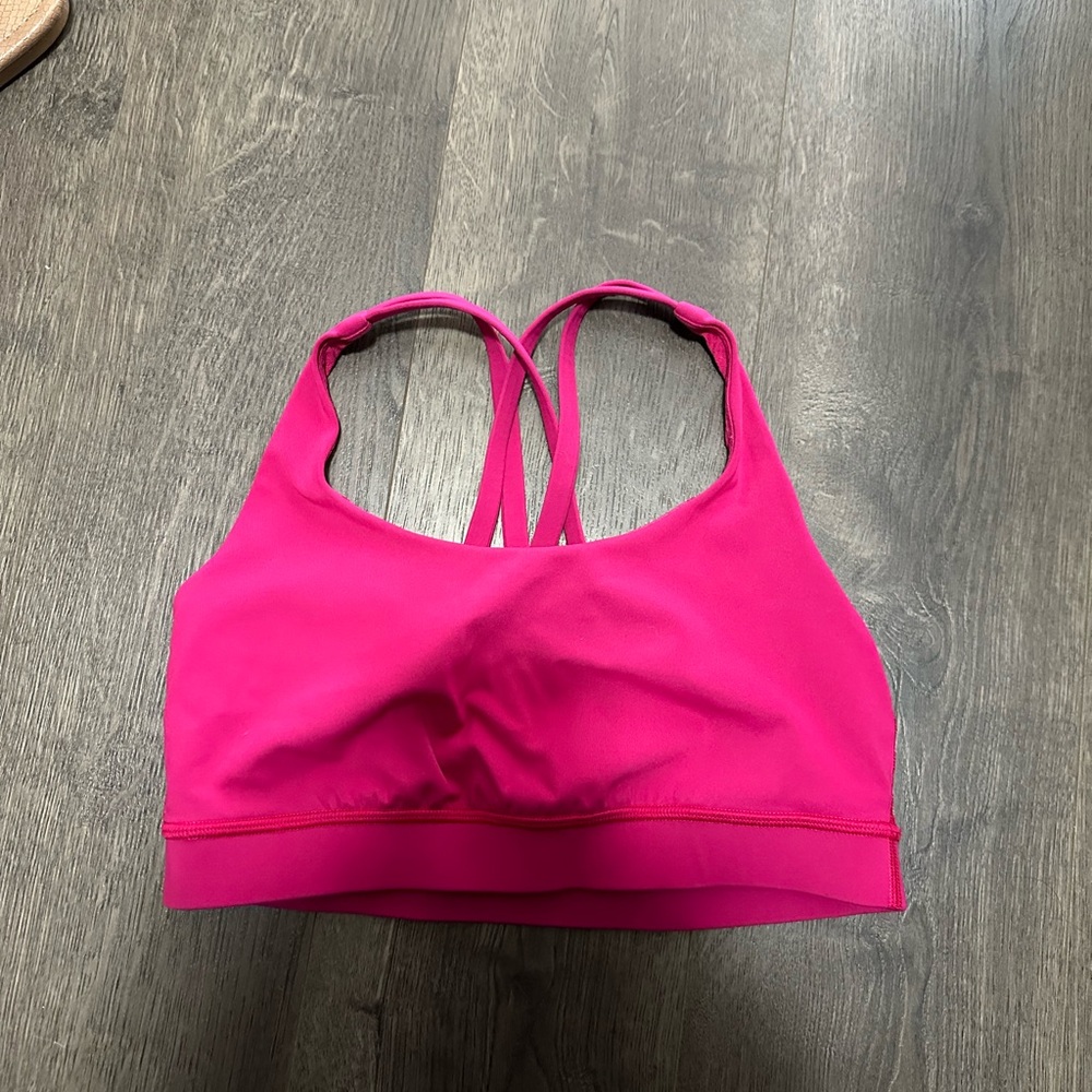 Lululemon Pink Racerback Sports Bra Moisture-Wicking
